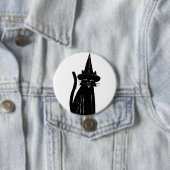 Cat Witch Ronde Button 7,6 Cm (In situ)