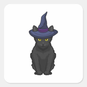 Cat Witch Vierkante Sticker