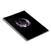 Cat Witchy Moon Flowers Pastel Goth Goblincore Notitieboek (Rechterzijde)