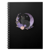 Cat Witchy Moon Flowers Pastel Goth Goblincore Notitieboek (Voorkant)