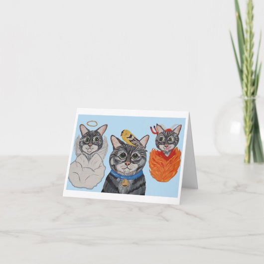 Cat with angel and devil aankondiging (Voorkant)