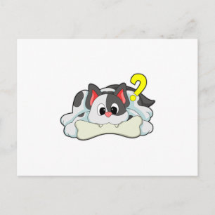 Cat with Bone Briefkaart