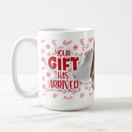 Cat with bow wishing Merry Christmas Mug Koffiemok