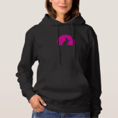 Cat With Butterfly Pink Sunset Hoodie (Voorkant)