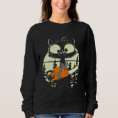 Cat With Chainsaw Cute Lumberjack Forester Cat Trui (Voorkant)
