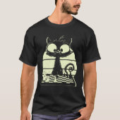 Cat With Chessboard Cat Playing Chess Chess Player T-shirt (Voorkant)