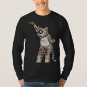 Cat With Frisbee Disc Frisbee Player Thrower Disc  T-shirt (Voorkant)