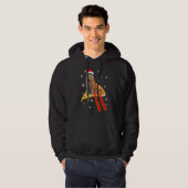 Cat With Laser Eyes Funny Pizza Cat Christmas Hoodie (Voorkant volledig)