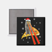 Cat With Laser Eyes Funny Zza Cat Christmas  Magneet (Voorkant / Achterkant)
