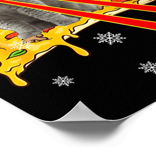 Cat With Laser Eyes Funny Zza Cat Christmas  Poster (Hoek)