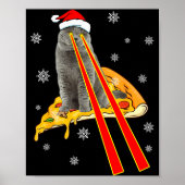 Cat With Laser Eyes Funny Zza Cat Christmas  Poster (Voorkant)