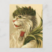 Cat with Laurel Wreath by Maurice Boulanger Briefkaart (Voorkant)