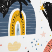 Cat With Rainbow Pattern for Your Kid Room Behang (Zoom)