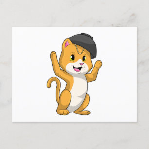 Cat with Ramen Bowl Briefkaart