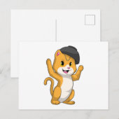 Cat with Ramen Bowl Briefkaart (Voorkant / Achterkant)