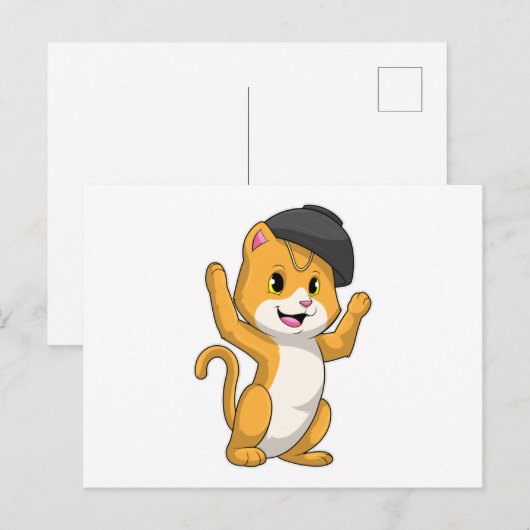 Cat with Ramen Bowl Briefkaart (Voorkant / Achterkant)