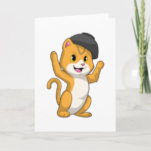 Cat with Ramen Bowl Kaart