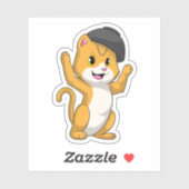 Cat with Ramen Bowl Sticker (Vel)