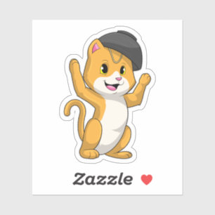 Cat with Ramen Bowl Sticker