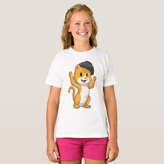 Cat with Ramen Bowl T-shirt (Voorkant volledig)