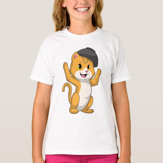 Cat with Ramen Bowl T-shirt (Voorkant)