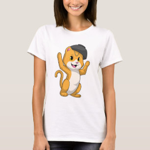 Cat with Ramen Bowl T-shirt