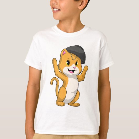 Cat with Ramen Bowl T-shirt (Voorkant)