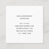 Cat with Red Love Hearts Cute and Funny Vierkante Visitekaartje (Achterkant)