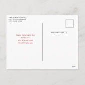 Cat with Red Love Hearts Cute Fun Valentine's Day Feestdagenkaart (Achterkant)