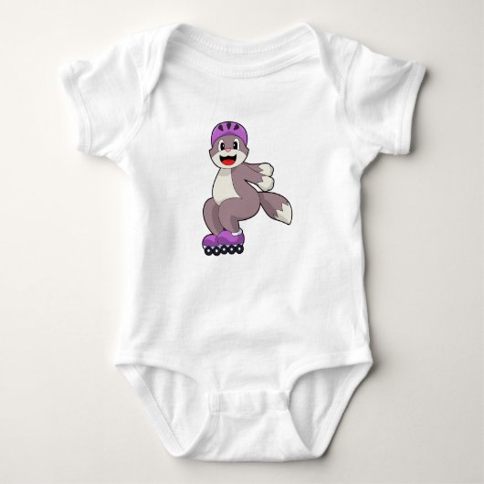 Cat with Roller skates Romper (Voorkant)