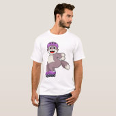 Cat with Roller skates T-shirt (Voorkant volledig)