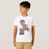 Cat with Roller skates T-shirt (Voorkant volledig)