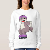 Cat with Roller skates Trui (Voorkant)