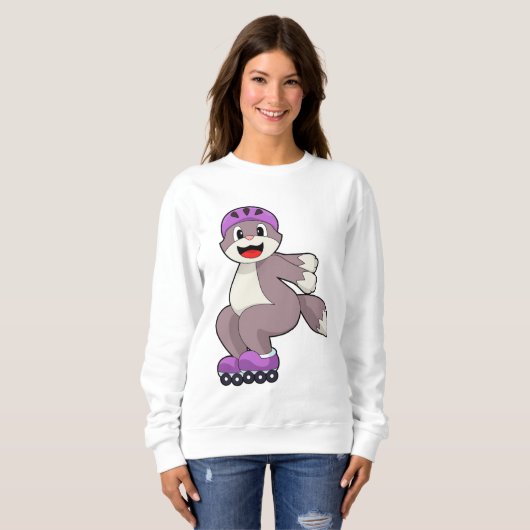 Cat with Roller skates Trui (Voorkant volledig)