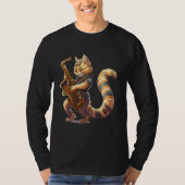Cat with saxophone 1 t-shirt (Voorkant)