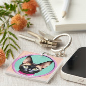 Cat With Striking Eyes beroemd gemaakt door Circul Sleutelhanger (Voorkant Rechts)