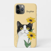 Cat with Sunflowers Case-Mate iPhone Case (Achterkant)