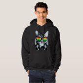 Cat with sunglasses and headphones hoodie (Voorkant volledig)
