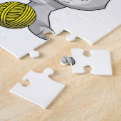 Cat with Wool yarn ball Legpuzzel (Zijkant)