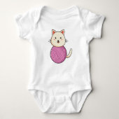 Cat with Wool yarn ball Romper (Voorkant)