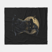 Cat Wizard Pet Grappig Schattige Heksenhalloweenko Fleece Deken (Voorkant (Horizontaal))