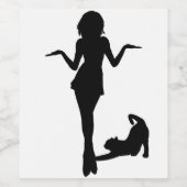 Cat Women Wijn Etiket (Enkel label)