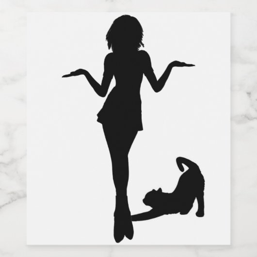 Cat Women Wijn Etiket (Enkel label)