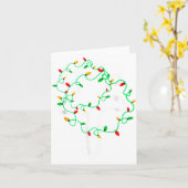 Cat Wrapped In Christmas Lights Meowy Cats Women M Kaart (Gele Bloem)