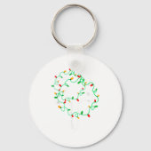 Cat Wrapped In Christmas Lights Meowy Cats Women M Sleutelhanger (Voorkant)