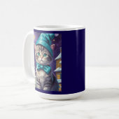  Cat Xmas Sterrennacht Koffiemok (Voorkant links)