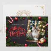 Cat Xmas wenskaart Feestdagenkaart (Voorkant / Achterkant)