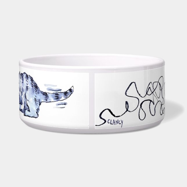 Cat Yarn Ceramic Pet Bowl Voerbakje (Achterkant)