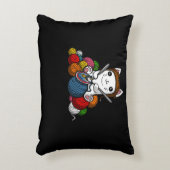 Cat Yarn Knitting Cute Kitten Pet Accent Kussen (Voorkant(Verticaal))