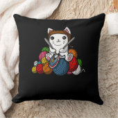 Cat Yarn Knitting Cute Kitten Pet Kussen (Deken)